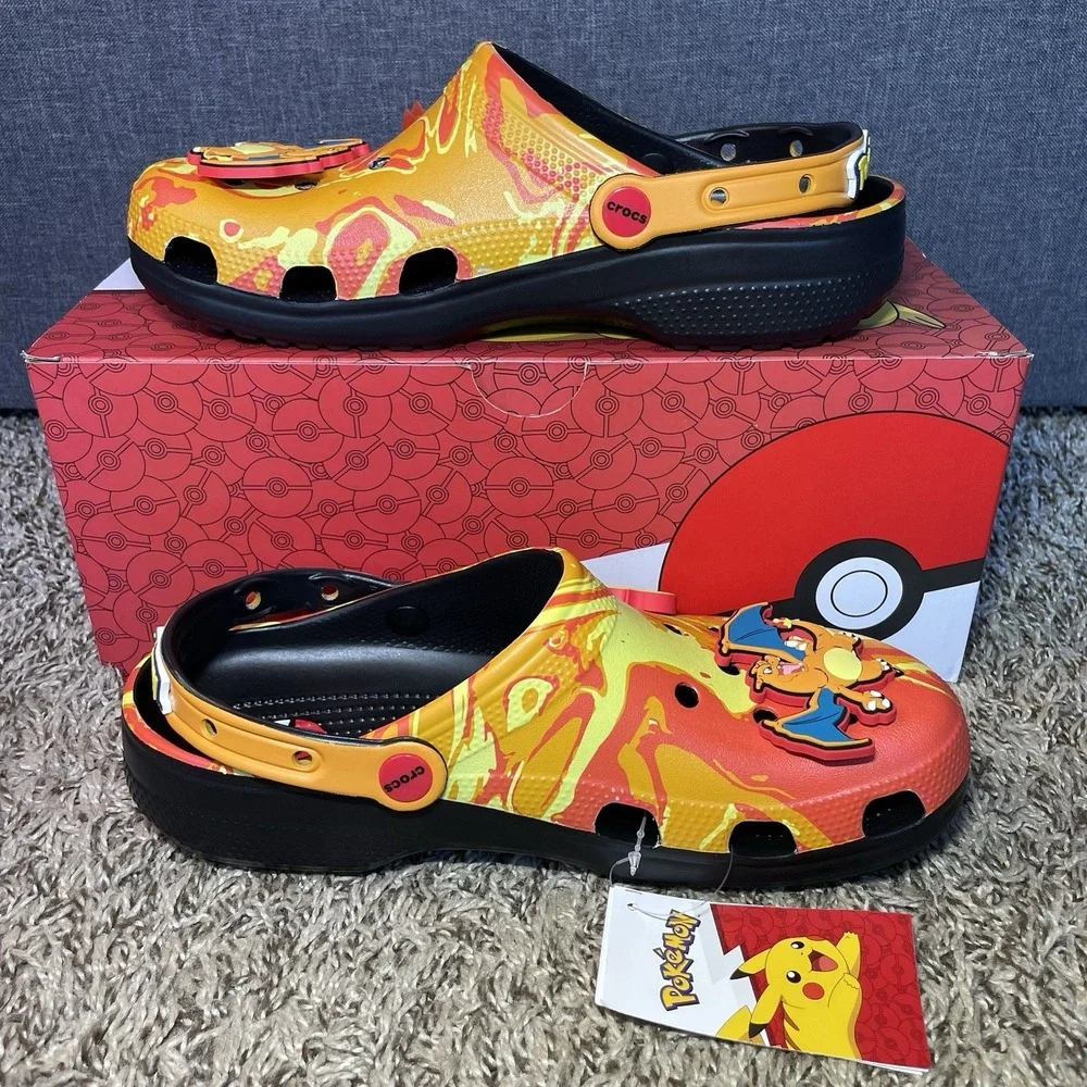Pokémon x Crocs Charizard Classic Clog Men's Size 9 Fire Orange NEW IN BOX